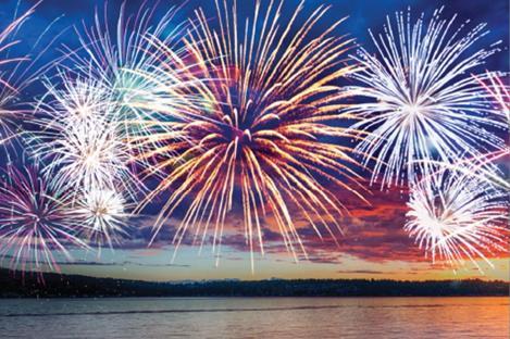 Libery Lake Fireworks background image