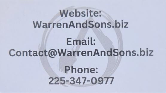 Warren And Sons Excavation Services background image