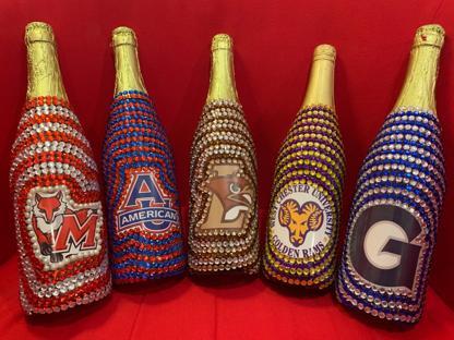 College Bedazzled Bottles background image